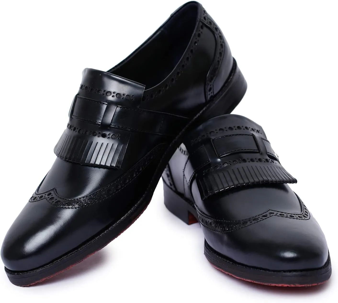 Men's Wingtip Brogue Kiltie Monk Strap Loafer Dress Shoes