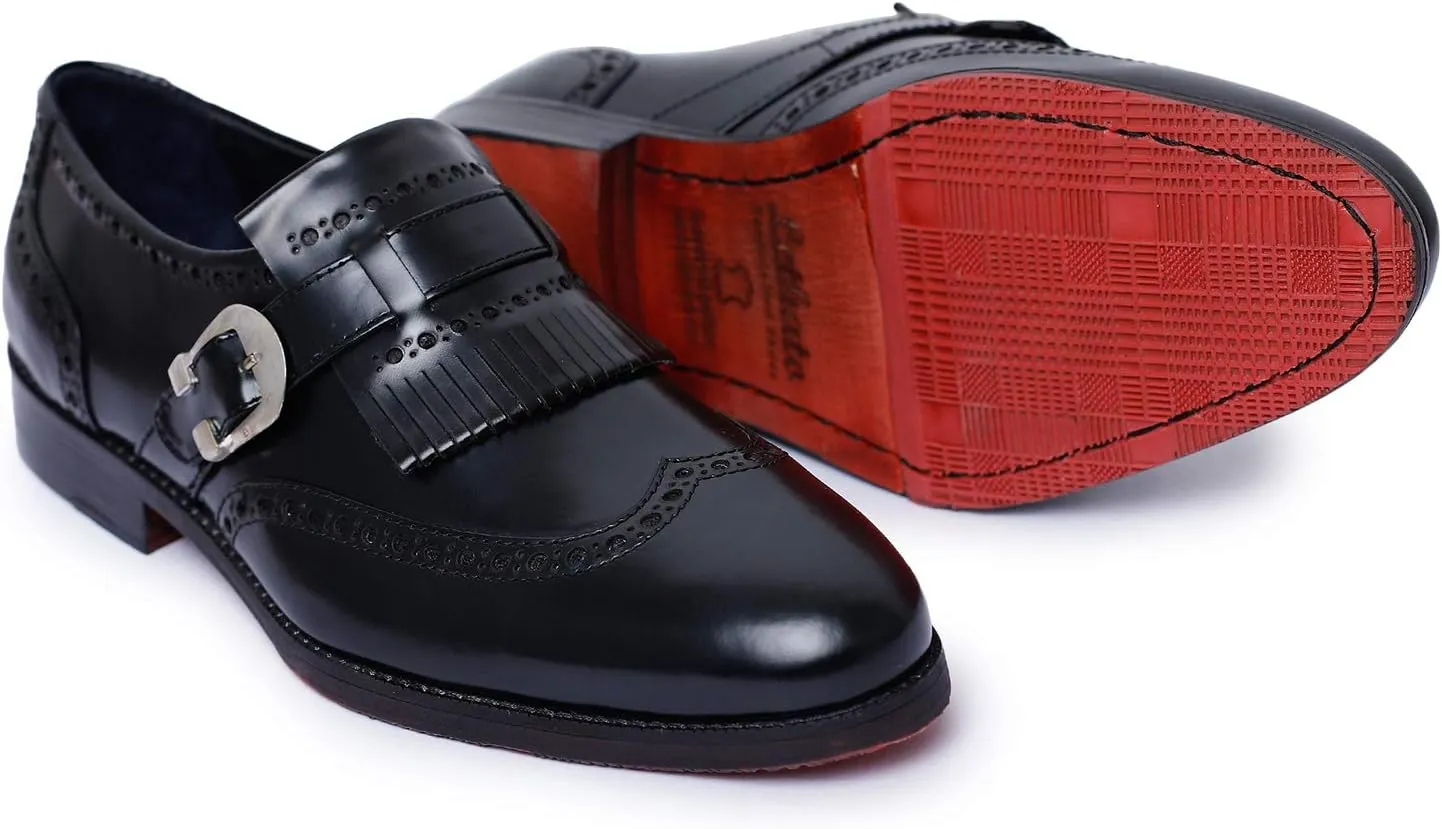 Men's Wingtip Brogue Kiltie Monk Strap Loafer Dress Shoes