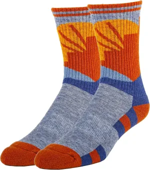 Merino Wool Micro Crew Socks For Men & Women, Cushioned Boot Dress Socks for Hiking Outdoor Activities