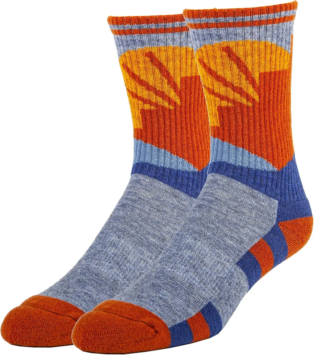 Merino Wool Micro Crew Socks For Men & Women, Cushioned Boot Dress Socks for Hiking Outdoor Activities