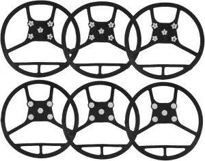 Milisten 6-Pack Ice Cleats for Shoes Boots Non-Slip Ice Grip Covers for Snow Crampons Easy Install for Safe Trekking