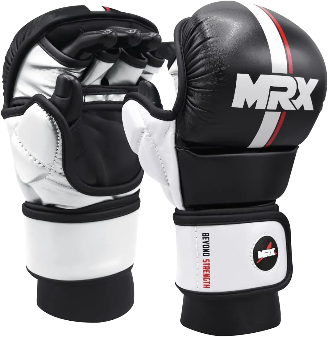 MMA Sparring Pro Gloves, with Open Ventilated Palm, Martial Arts Mitts Suitable for Men Women, Kara Cage Fighting, Combat Sports Training, Muay Thai, Punching Bag and Kickboxing