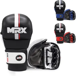 MMA Sparring Pro Gloves, with Open Ventilated Palm, Martial Arts Mitts Suitable for Men Women, Kara Cage Fighting, Combat Sports Training, Muay Thai, Punching Bag and Kickboxing