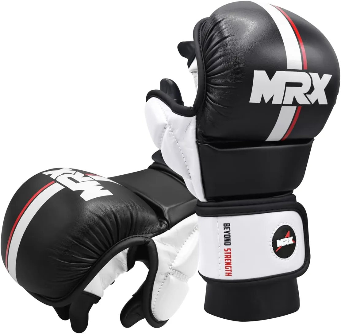 MMA Sparring Pro Gloves, with Open Ventilated Palm, Martial Arts Mitts Suitable for Men Women, Kara Cage Fighting, Combat Sports Training, Muay Thai, Punching Bag and Kickboxing