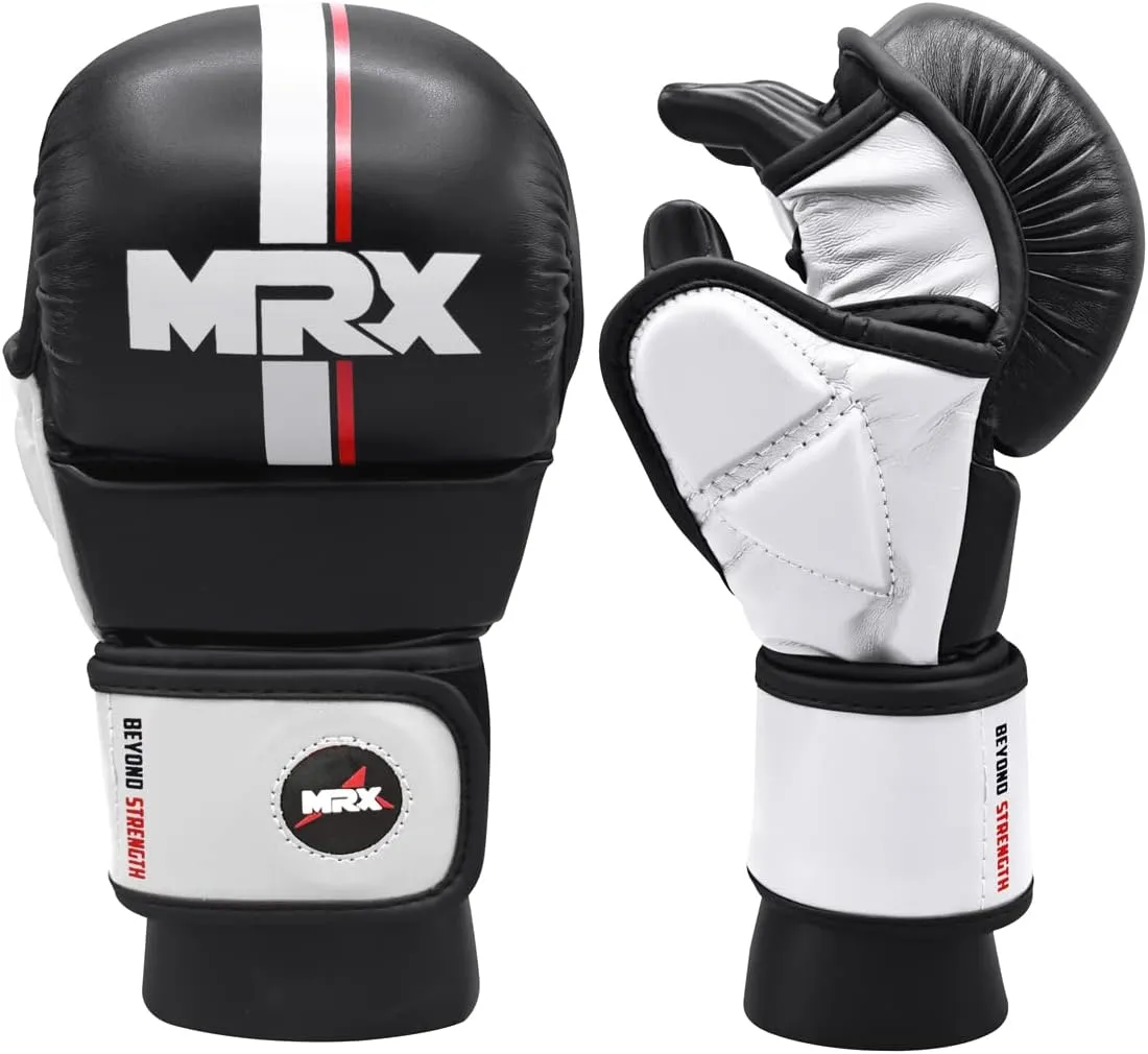 MMA Sparring Pro Gloves, with Open Ventilated Palm, Martial Arts Mitts Suitable for Men Women, Kara Cage Fighting, Combat Sports Training, Muay Thai, Punching Bag and Kickboxing