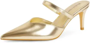 Modatope Close Toe Heels for Women Pointed Toe High Heels Pumps Womens Heeled Mules