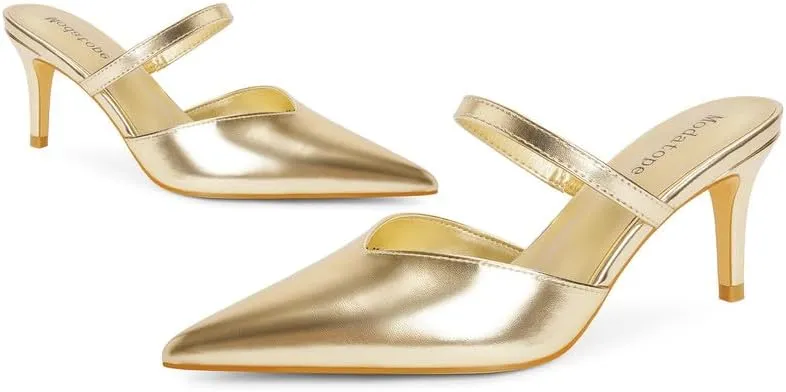 Modatope Close Toe Heels for Women Pointed Toe High Heels Pumps Womens Heeled Mules