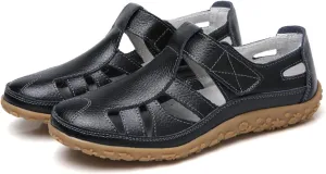 Mules for Women Wedge Sandals Comfortable Dressy Summer Closed Toe Casual Slip On Shoes with Adjustable Hook Loop Slippers Clogs Arch Support Alicegana Comfort Walking Orthopedic Sandal Mule