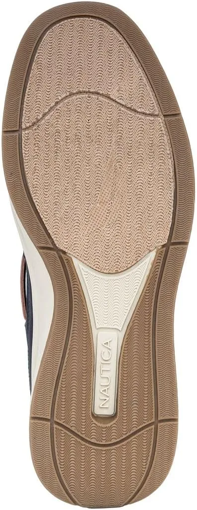 Nautica Men's Lace-Up Moccasin Boat Shoes - Cushioned Insole Casual Deck Loafers for Walking Comfort - Zapato