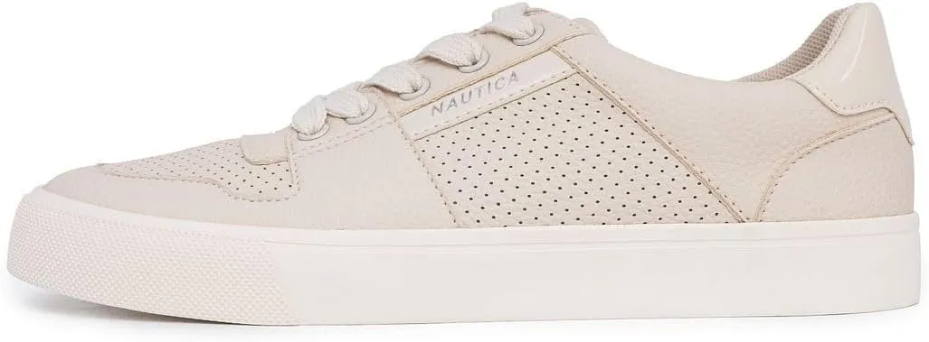 Nautica Women’s Lace-Up Fashion Sneakers – Low-Top Casual Walking & Tennis Shoes with Platform or Regular Heel