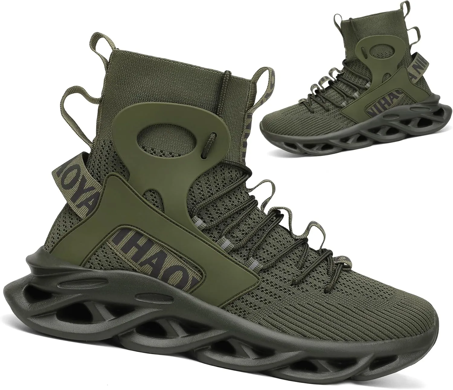 Nihaoya Mens Tennis Shoes Breathable Athletic Sneakers Lightweight Sport Shoes for Workout Walking