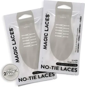 No Tie Shoe Laces for Adults - Elastic Lacing System for Easy On & Off - Perfect for Running, Sports