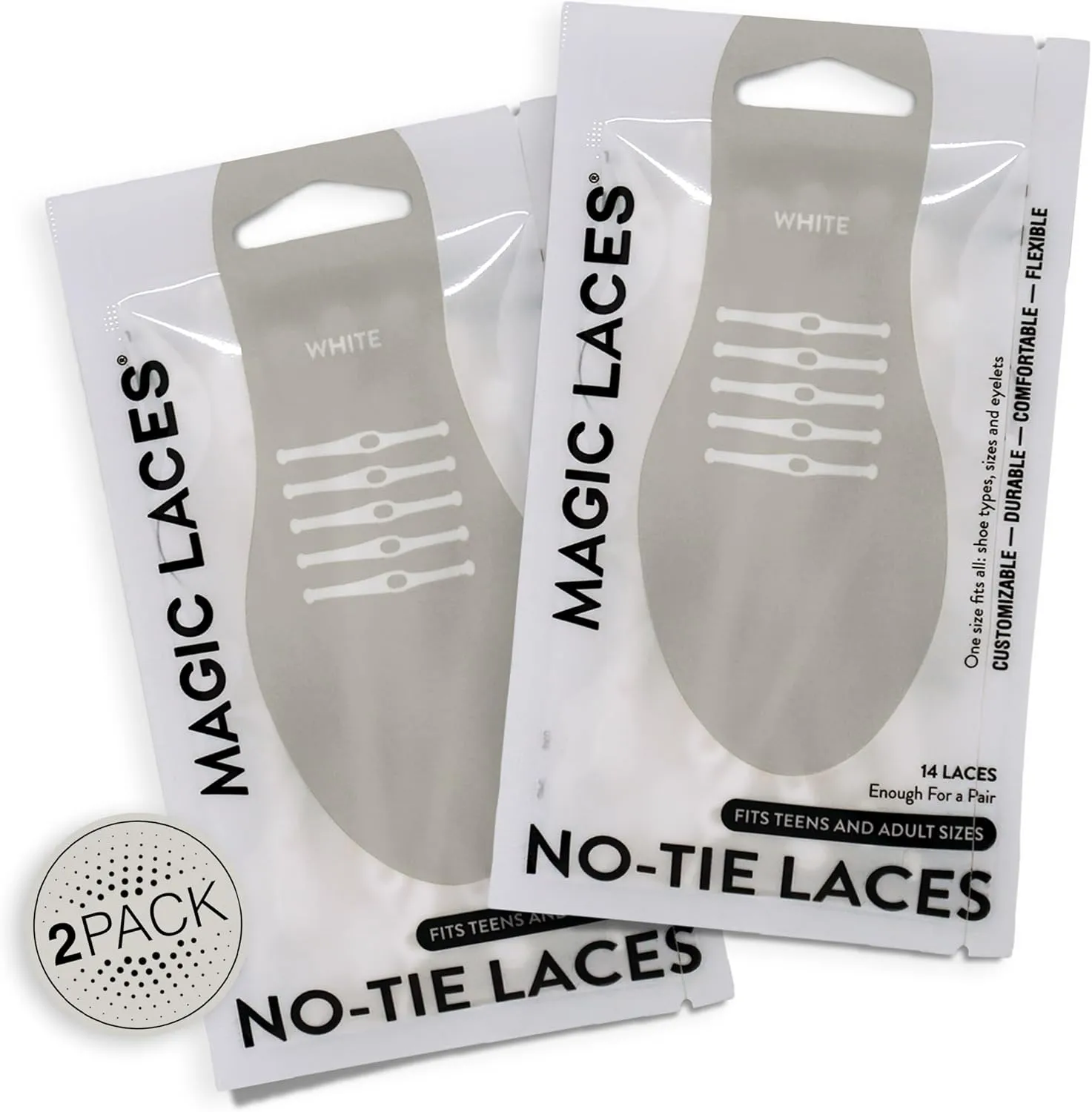No Tie Shoe Laces for Adults - Elastic Lacing System for Easy On & Off - Perfect for Running, Sports