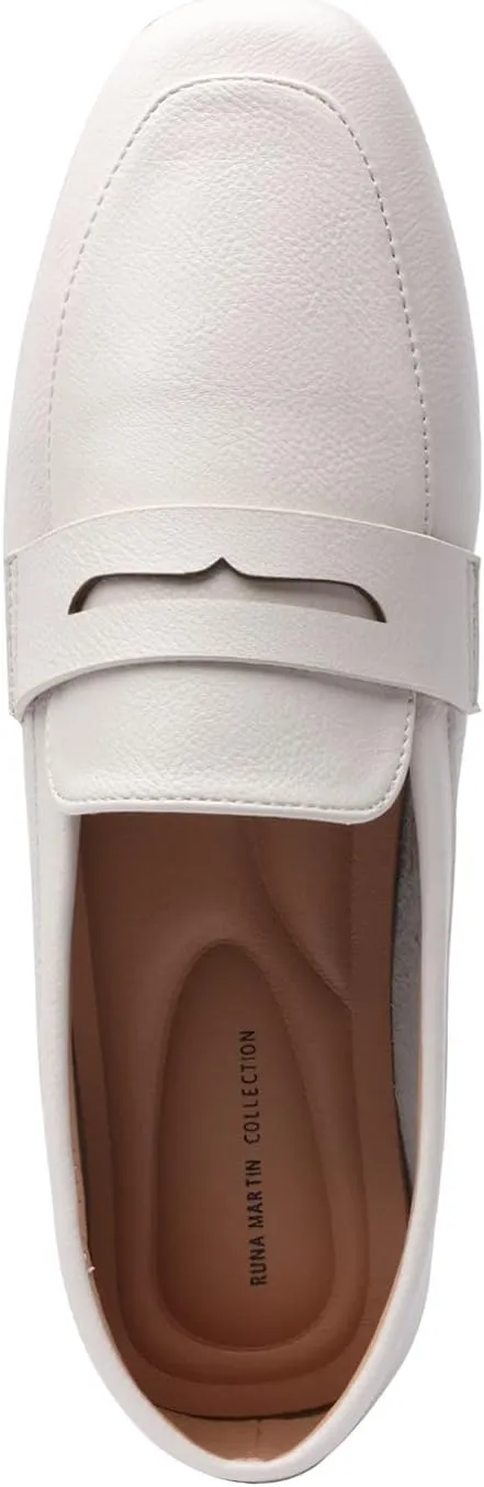Odema Must-Have Women's Loafer Flat Square Toe Plain Penny Loafers Comfort Slip on Shoes
