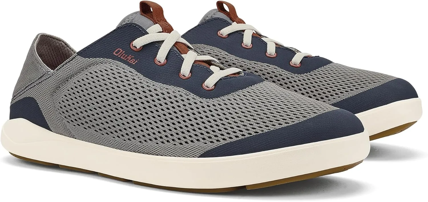 OLUKAI Moku Pae Men's Boat Shoes, Water Resistant & Breathable Mesh, Easy Slip On Design, Quick-Drying & Enhanced Traction