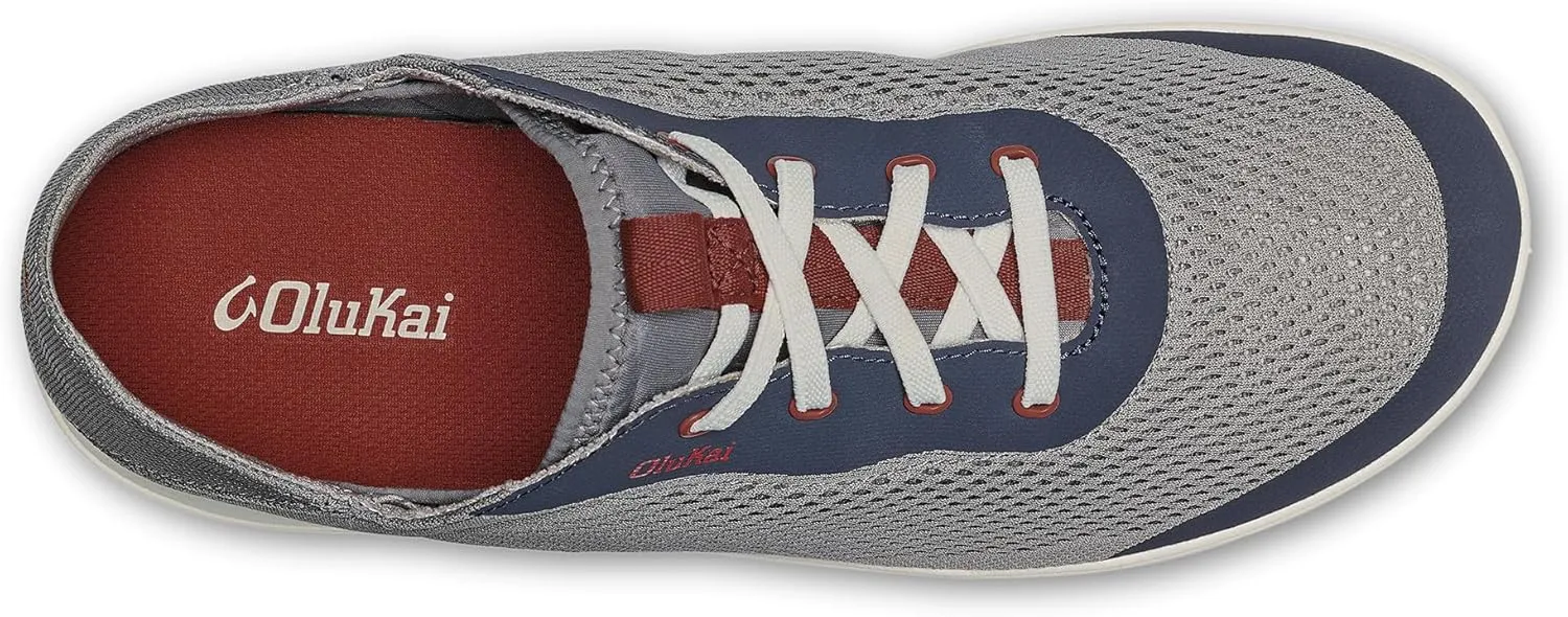 OLUKAI Moku Pae Men's Boat Shoes, Water Resistant & Breathable Mesh, Easy Slip On Design, Quick-Drying & Enhanced Traction