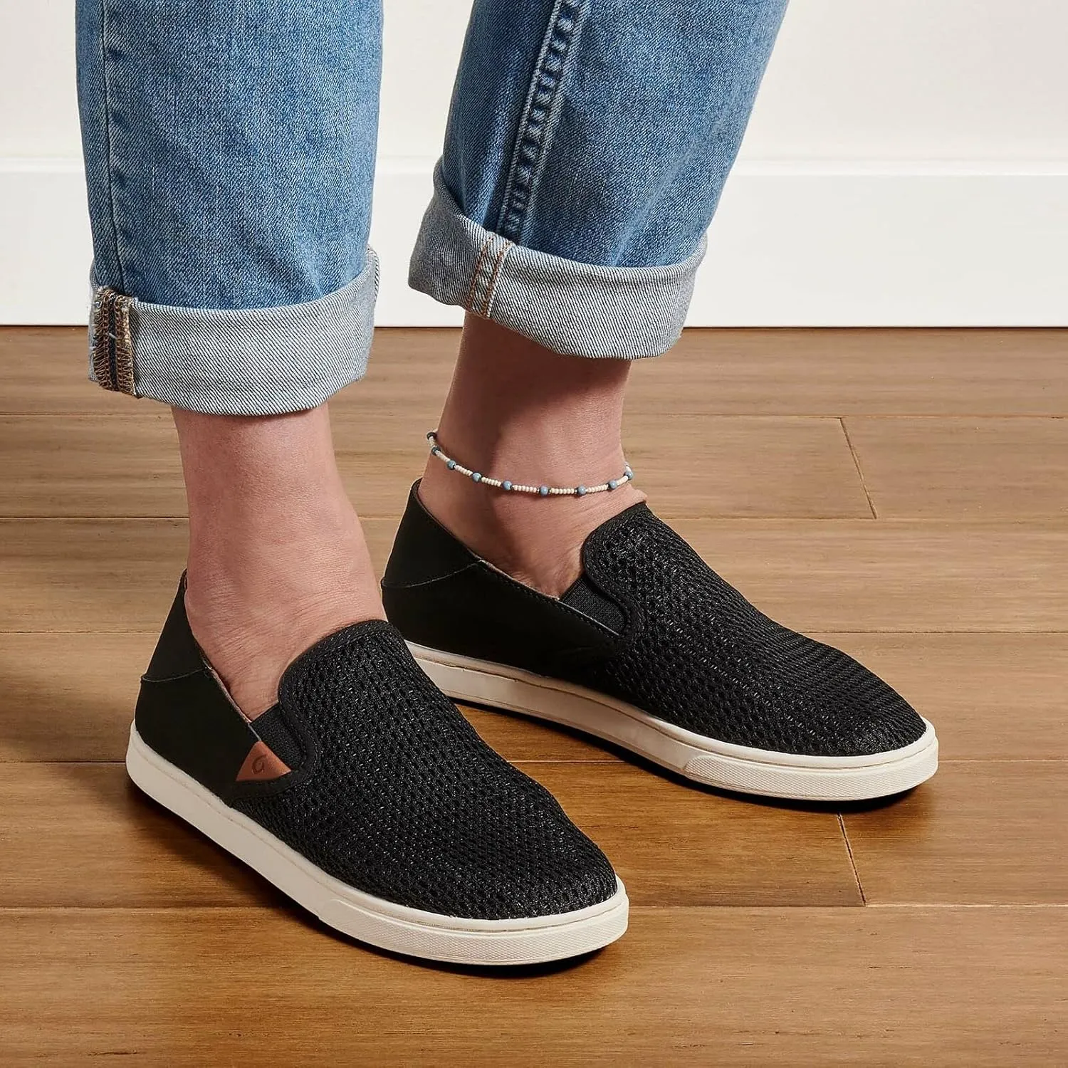 OLUKAI Pehuea Women's Slip On Sneakers, Casual Everyday Shoes with Easy On & Off Design, Breathable Mesh & Drop-in Heel, All-Day Comfort & Support