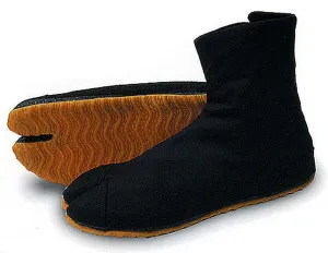Outdoor Ninja Tabi Shoes, Jikatabi, Cushioned Rubber Sole, Unisex Black