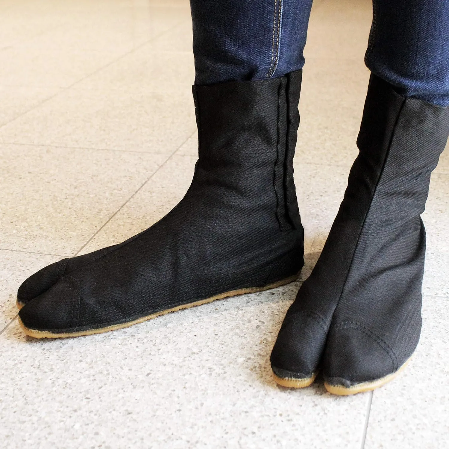 Outdoor Ninja Tabi Shoes, Jikatabi, Cushioned Rubber Sole, Unisex Black