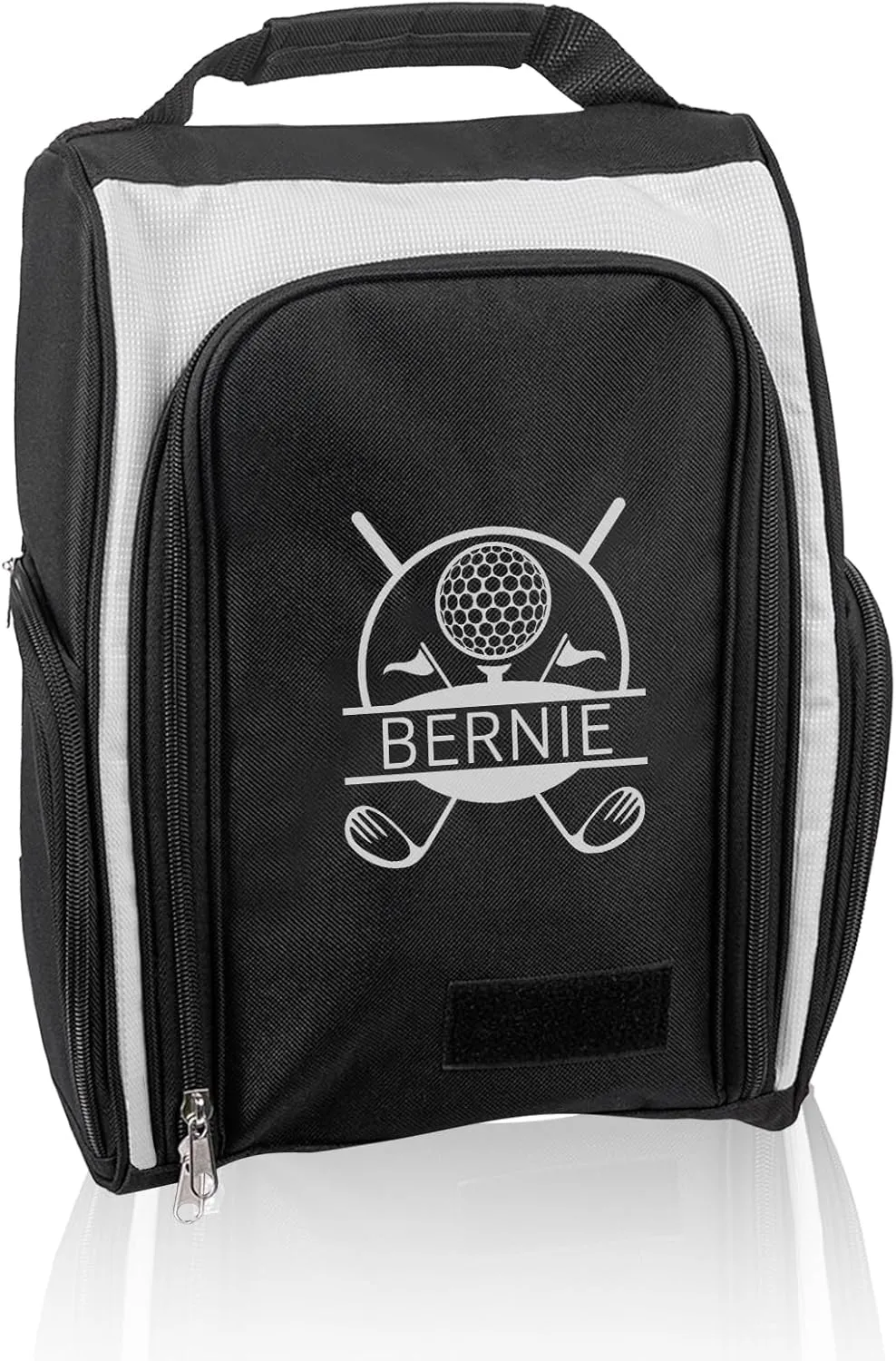 Personalized Embroidered Monogram Golf Shoe Bag with Multi-Compartment - 4 Color Options - Gifts for Golf Lovers Men Women