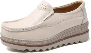 Platform Loafers for Women Wedge Sneaker Slip on Casual Platform Shoes