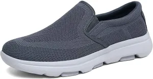 poemlady Men's Casual Slip on Walking Loafer Shoes -Mesh Tennis Work Sneakers