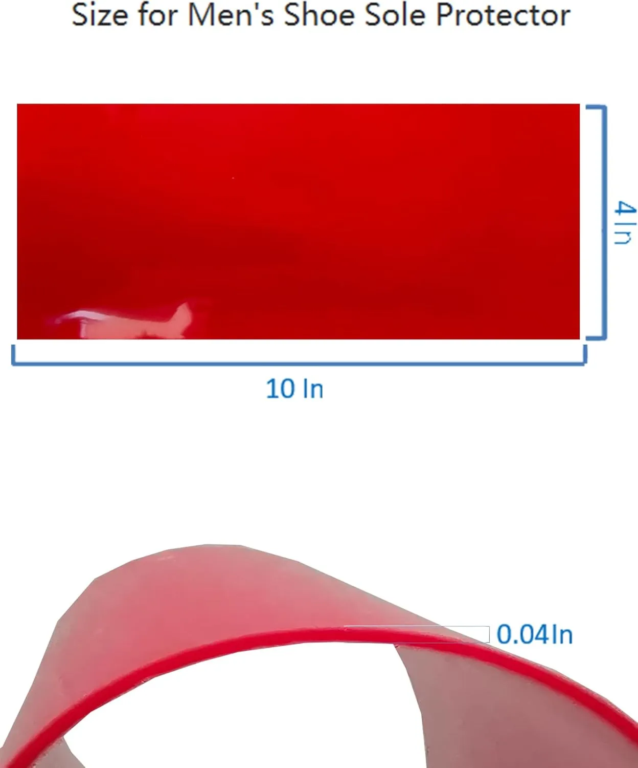 Red Bottom Shoe Protector Compatible with Christian Louboutin Shoes,Self-Adhesive Sole Guard to Protect & Restore Shoe Bottoms,Anti-Slip Replacement for High Heels(10"x4",Mirror Face 4Pcs)
