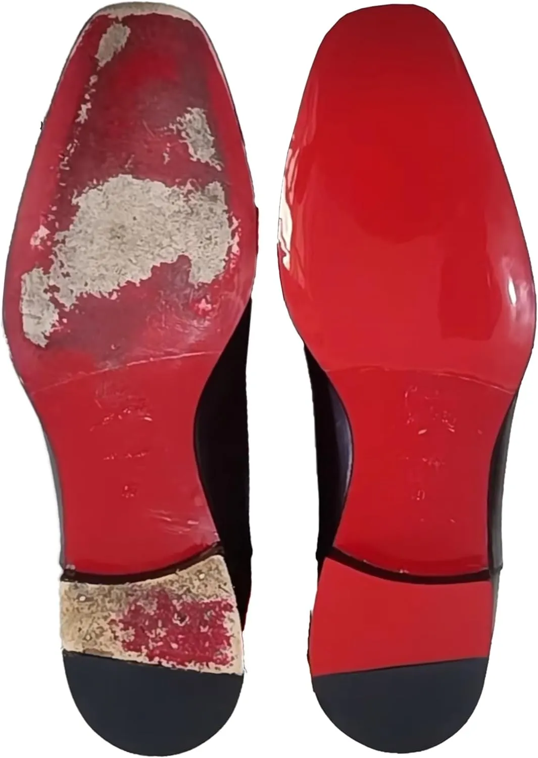 Red Bottom Shoe Protector Compatible with Christian Louboutin Shoes,Self-Adhesive Sole Guard to Protect & Restore Shoe Bottoms,Anti-Slip Replacement for High Heels(10"x4",Mirror Face 4Pcs)