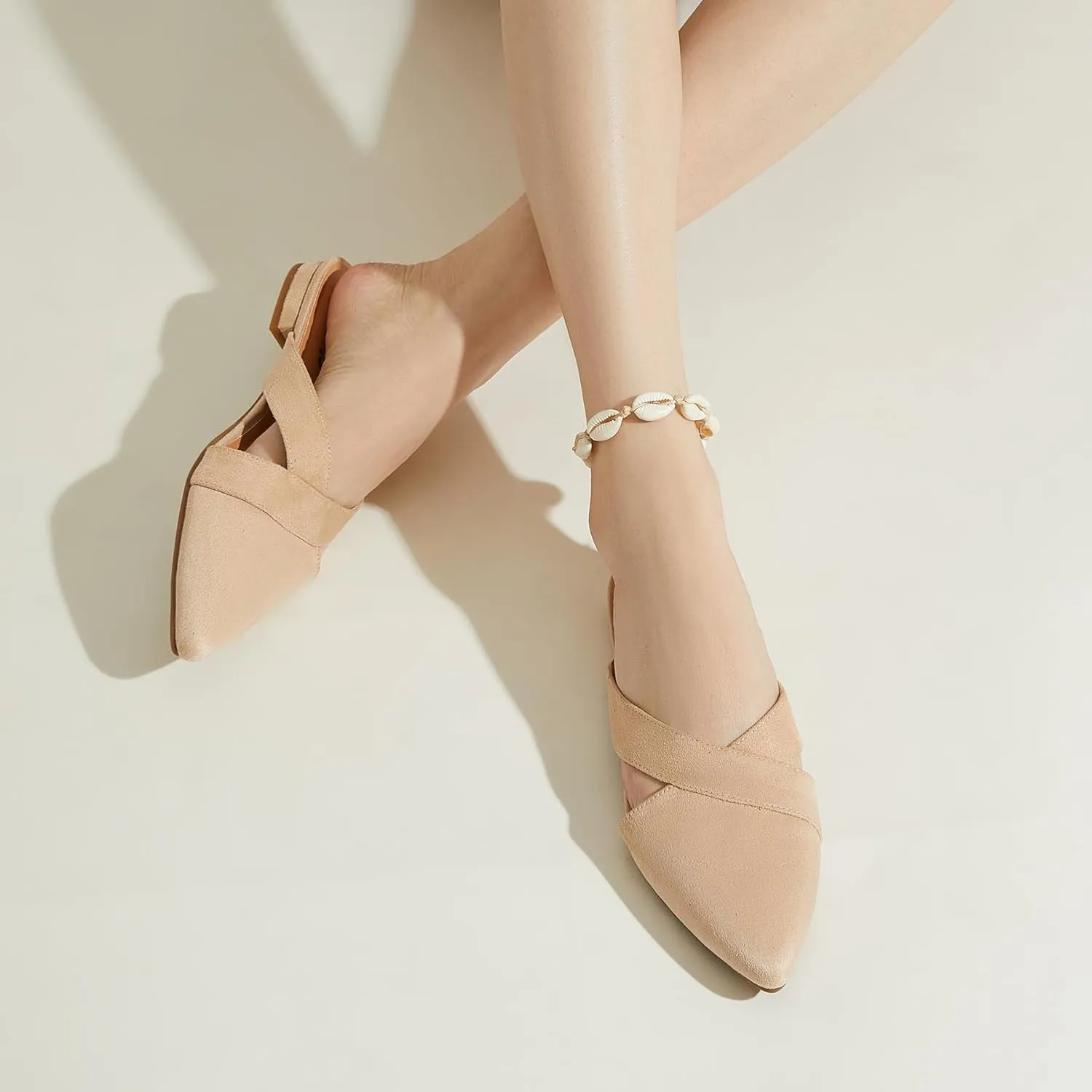 Rekayla Women’s Mules Closed Pointed Toe Backless Loafer Shoes for Women