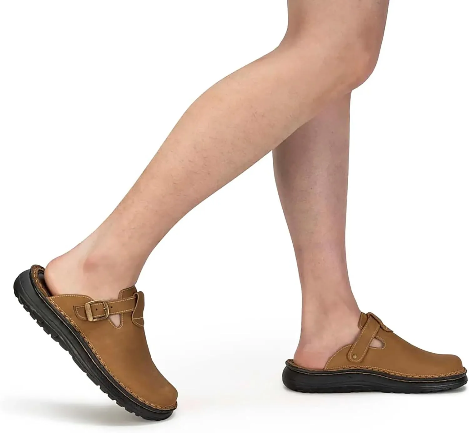 Sawyer - Leather Clog-Toe Sandal - Mens Sandals