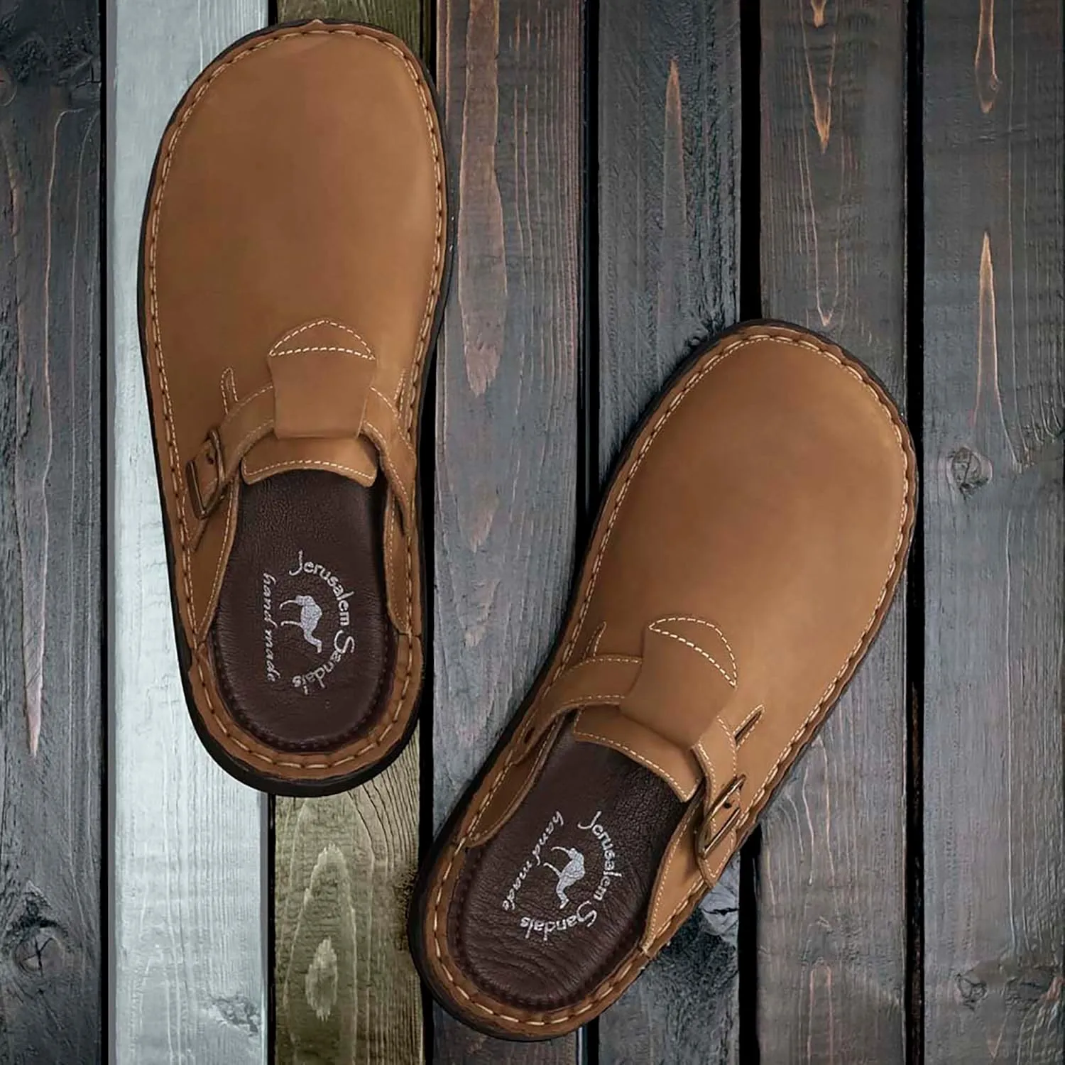 Sawyer - Leather Clog-Toe Sandal - Mens Sandals