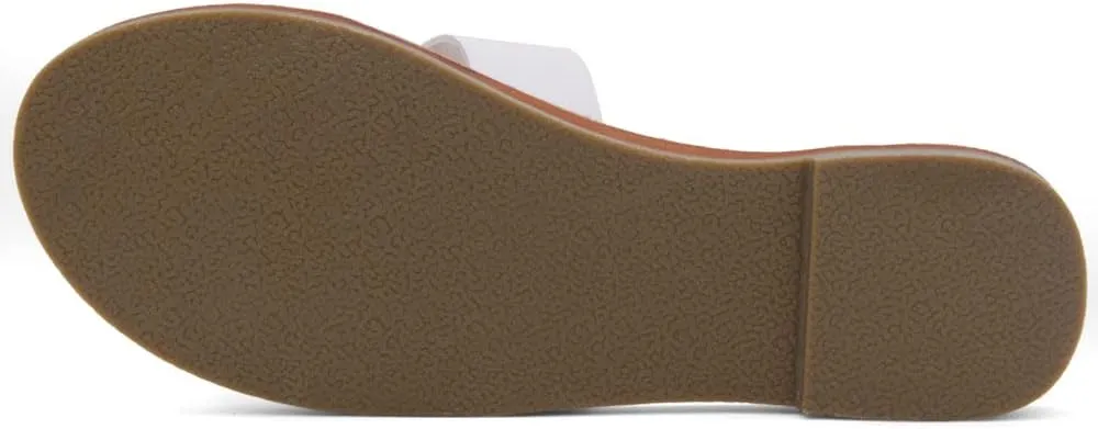 Shoe Land Women’s Flat Sandals – Comfortable Round Toe Casual Slides | Dressy Summer Mules with Cushioned Footbed | Travel, Beach & Everyday Slip-On Sandals 2025