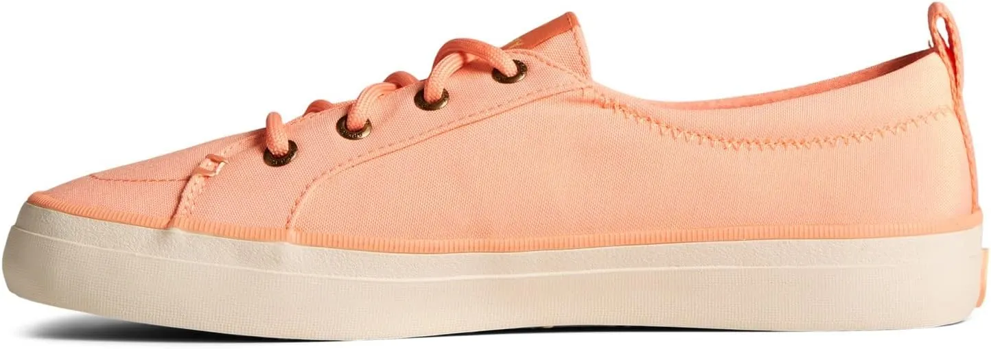 Sperry Women's Crest Vibe SEACYCLED Boat Shoe, Peach, 8.5
