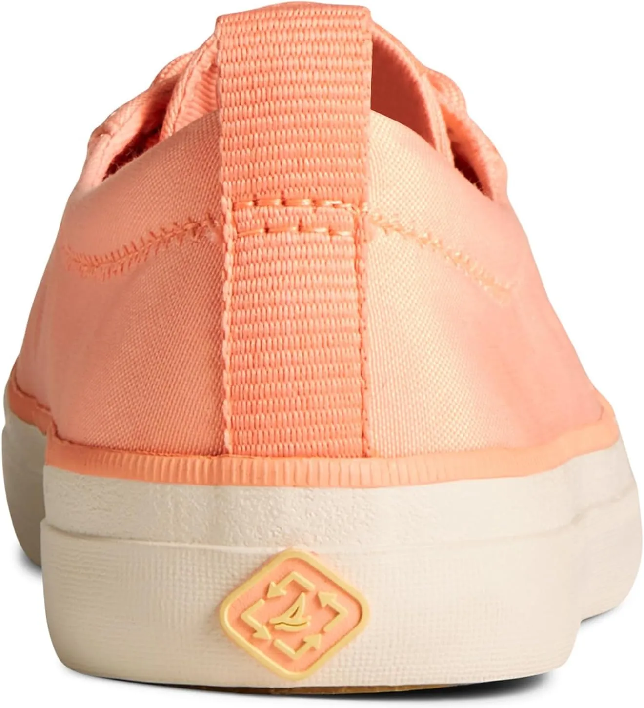 Sperry Women's Crest Vibe SEACYCLED Boat Shoe, Peach, 8.5