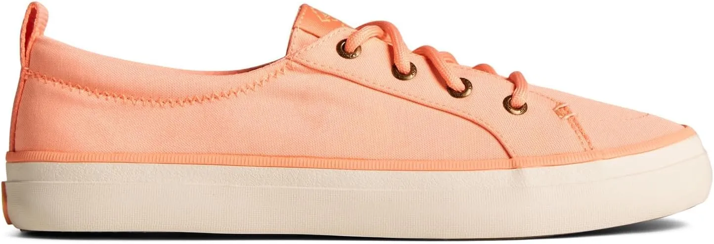 Sperry Women's Crest Vibe SEACYCLED Boat Shoe, Peach, 8.5