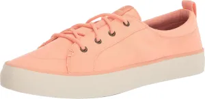 Sperry Women's Crest Vibe SEACYCLED Boat Shoe, Peach, 8.5