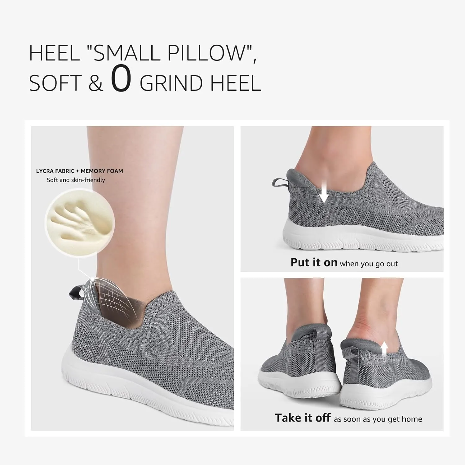 STQ Slip On Sneakers for Women Lightweight Walking Shoes Comfortable Breathable Mesh with Arch Suuport