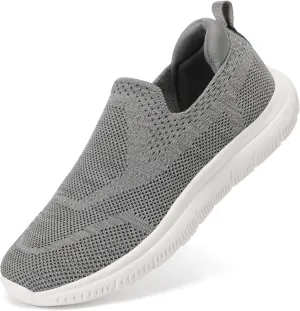 STQ Slip On Sneakers for Women Lightweight Walking Shoes Comfortable Breathable Mesh with Arch Suuport