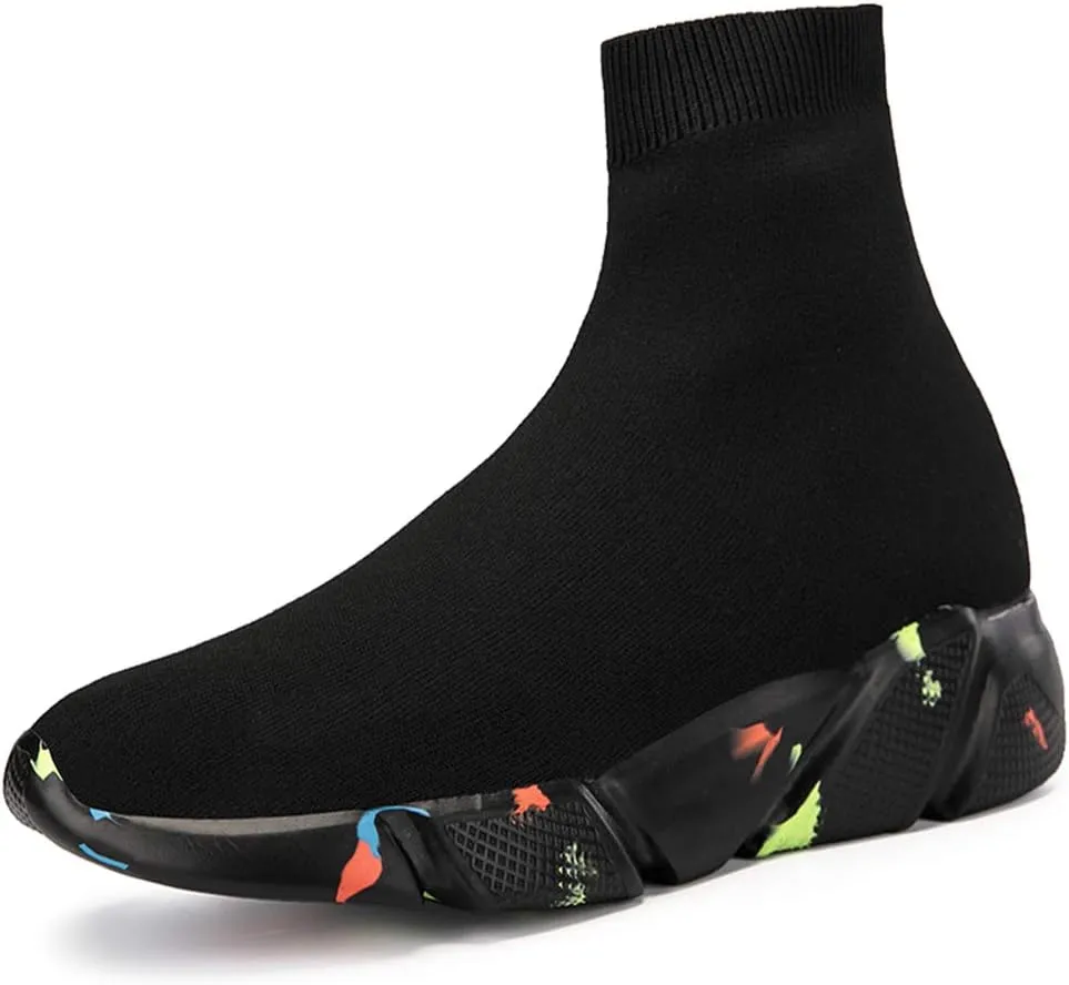 SUNROLAN Fashion Lightweight Sock Sneakers for Women Athletic Running Shoes Breathable Walking Shoes