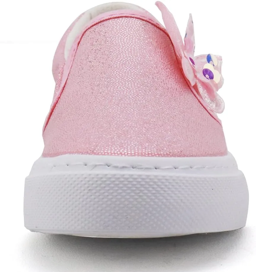 Toandon Toddler Girls Kids Sparkle Slip On Sneakers Loafers Age 2-10