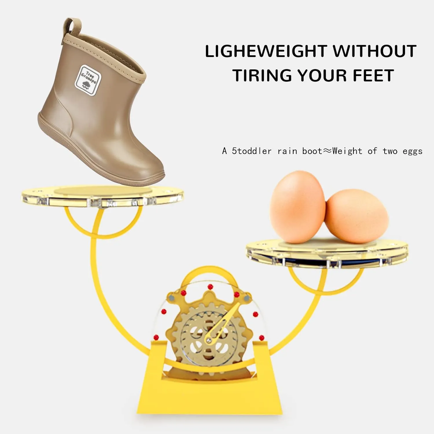 Toddler Kids Rain Boots for Boys Girls Easy-on Lightweight Waterproof Rainboots Baby