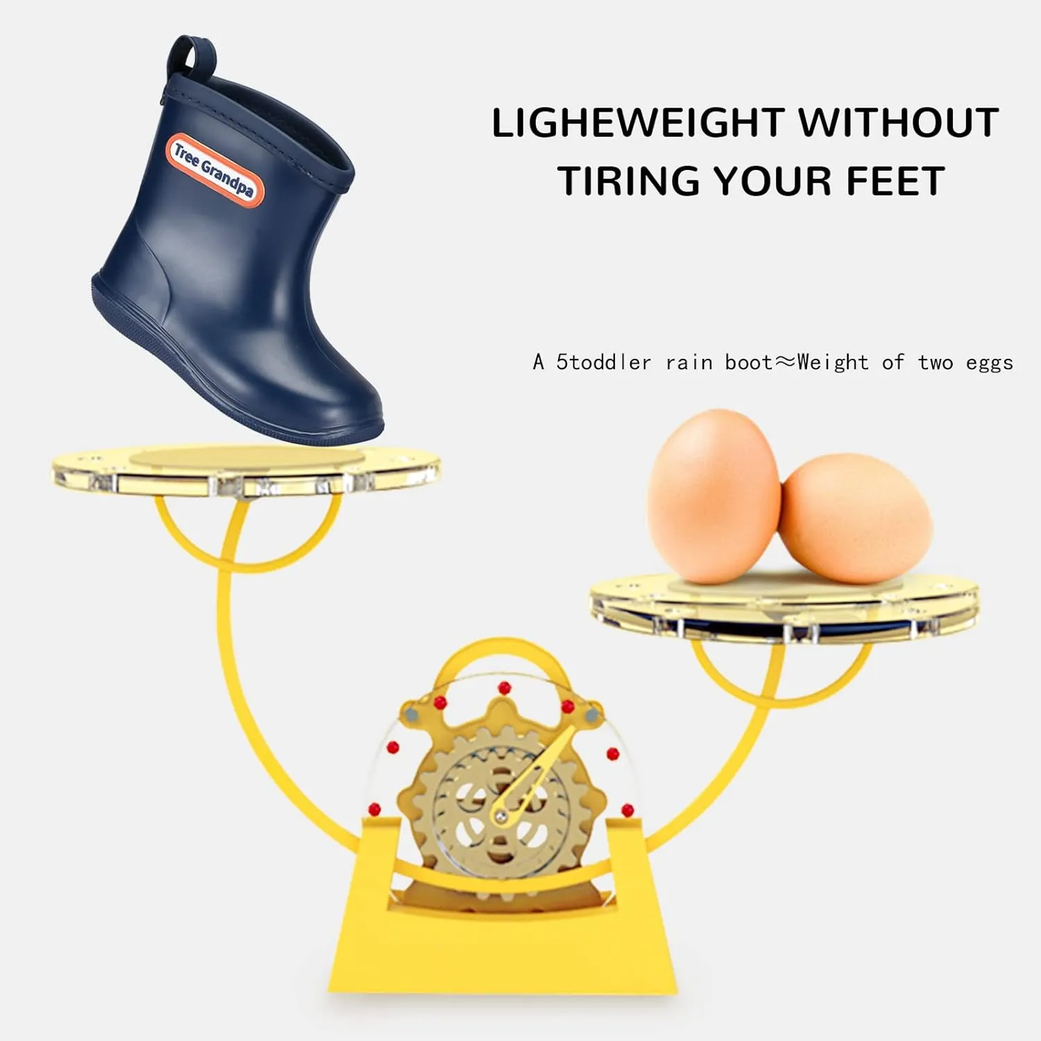 Toddler Kids Rain Boots for Boys Girls Easy-on Lightweight Waterproof Rainboots Baby