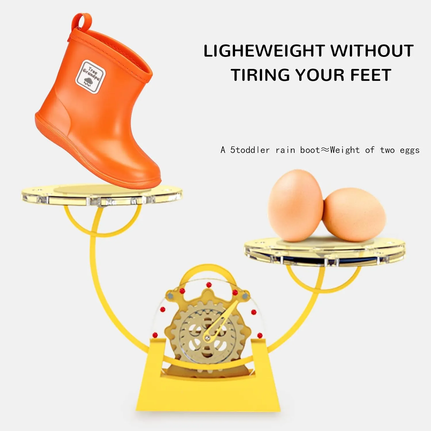 Toddler Kids Rain Boots for Boys Girls Easy-on Lightweight Waterproof Rainboots Baby