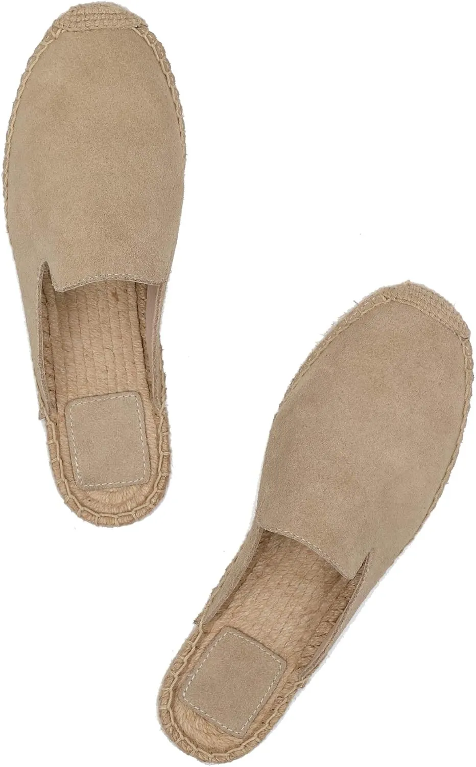 U-lite Women's Simple Mule Breathable Flat Espadrilles Shoes, Pure Color Mules