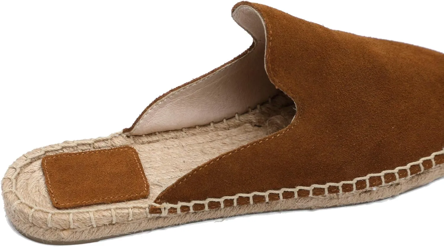 U-lite Women's Simple Mule Breathable Flat Espadrilles Shoes, Pure Color Mules