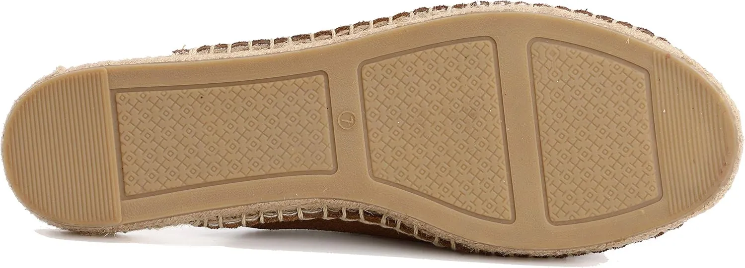 U-lite Women's Simple Mule Breathable Flat Espadrilles Shoes, Pure Color Mules