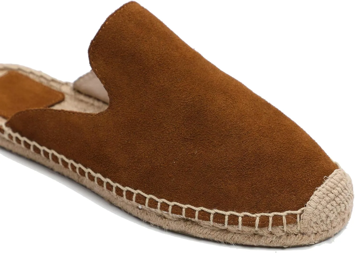 U-lite Women's Simple Mule Breathable Flat Espadrilles Shoes, Pure Color Mules
