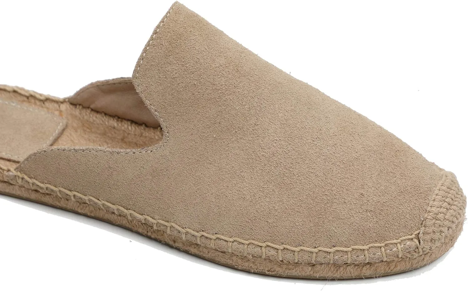 U-lite Women's Simple Mule Breathable Flat Espadrilles Shoes, Pure Color Mules