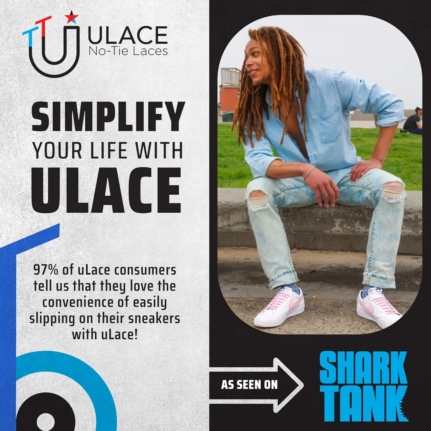 uLace Slims No-Tie Shoelaces - Elastic Shoe Laces for Sneakers | Stretchy, Elastic Laces | Easy Installation - 14 Laces
