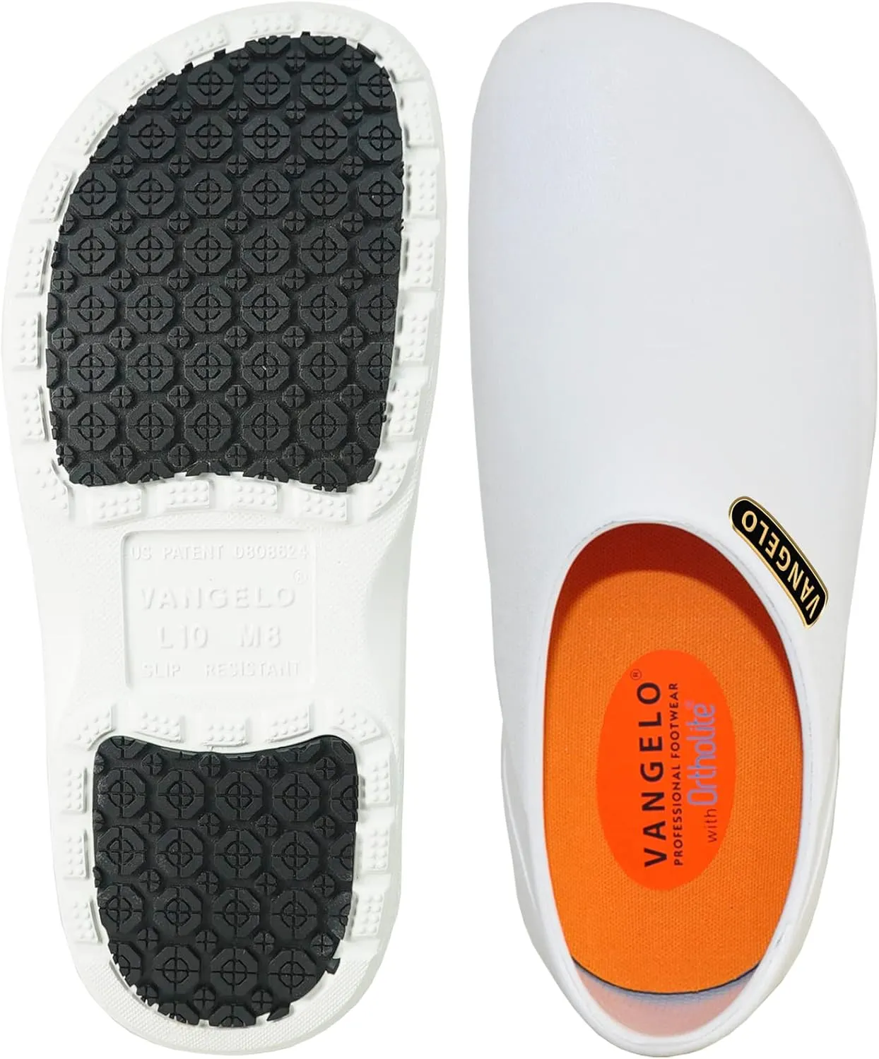 VANGELO Professional Slip Resistant Clog Waterproof Men Work Nurse Shoe Chef Shoe Carlisle Black Lime White Multicolor
